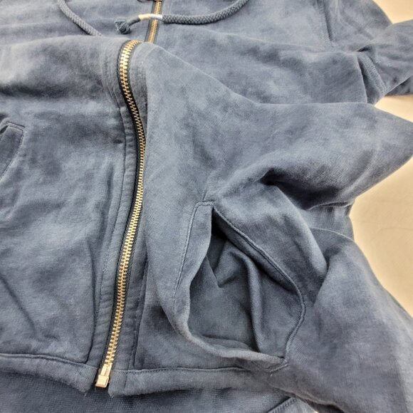 Chicos Matching Set Womens Medium Blue Zip Cotton Stretch Pockets Jacket pants - Picture 11 of 15